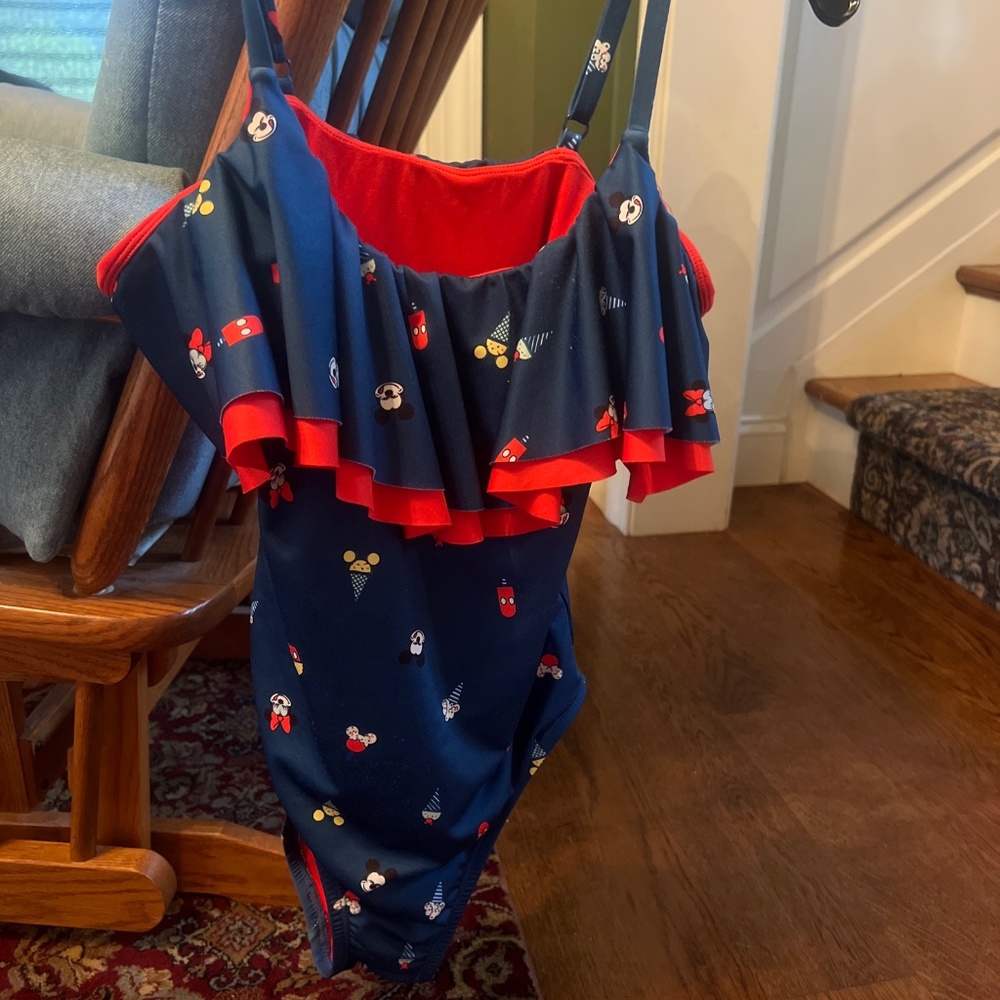 Disney store one piece S swimsuit (off the shoulder look w straps)